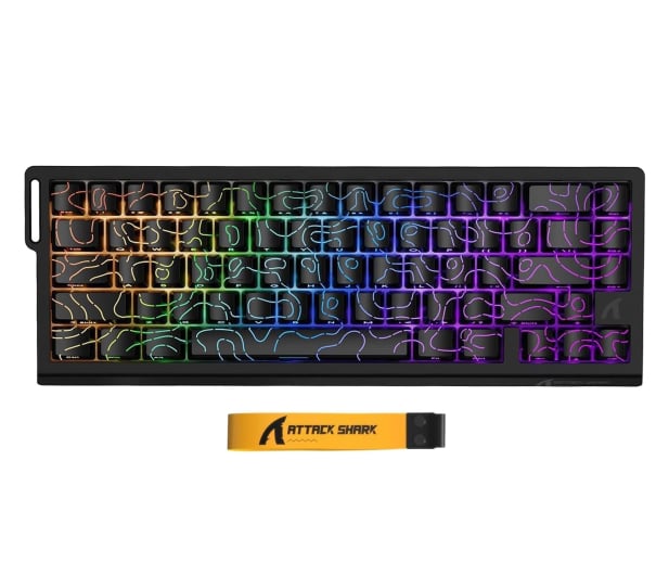 Attack Shark X68PRO HE Wireless Rapid Trigger 8kHz/128kHz Poron czarna - 1349534 - zdjęcie